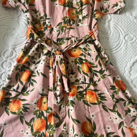 Marine Layer Women’s Camila Dress Oranges Print Size XS - Picture 9 of 9